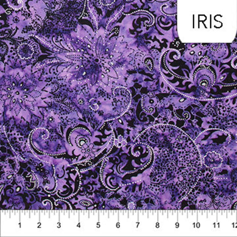Lustre Purple Batik by Northcott