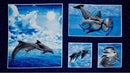 Make a Splash Dolphins 24" Panel - blue