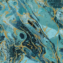 Marbled Earth Metallic - Teal