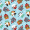 Meowy Christmas Cat Christmas Toss - Light Turquoise