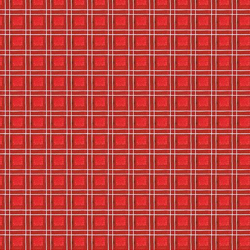 Meowy Christmas Painted Plaid - Red