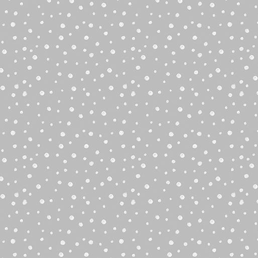 Meowy Christmas Snow Dots - Light Grey