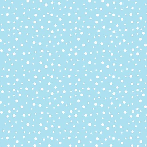 Meowy Christmas Snow Dots - Light Turquoise