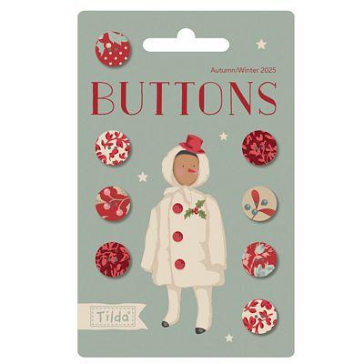 Merry Little Christmas Buttons 0.47"  - 8 pcs