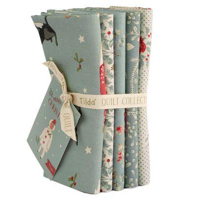 Merry Little Christmas FQ Bundle - 5 pcs Duck Egg