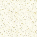 Midnight Rendezvous Crescent Moons with Stars - Ivory