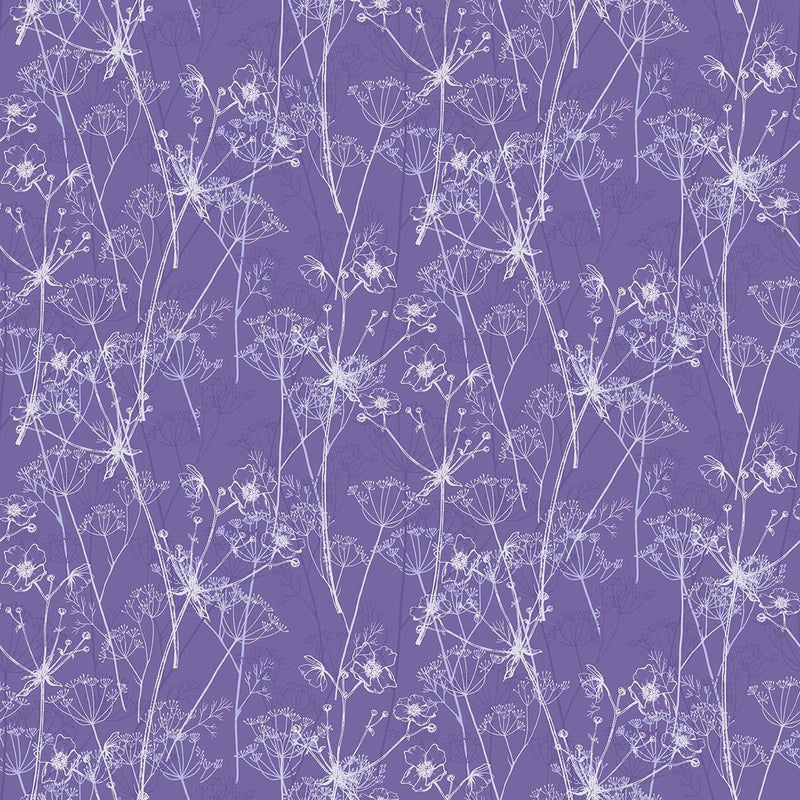 Minu and Wildberry Tonal Floral - Lavender