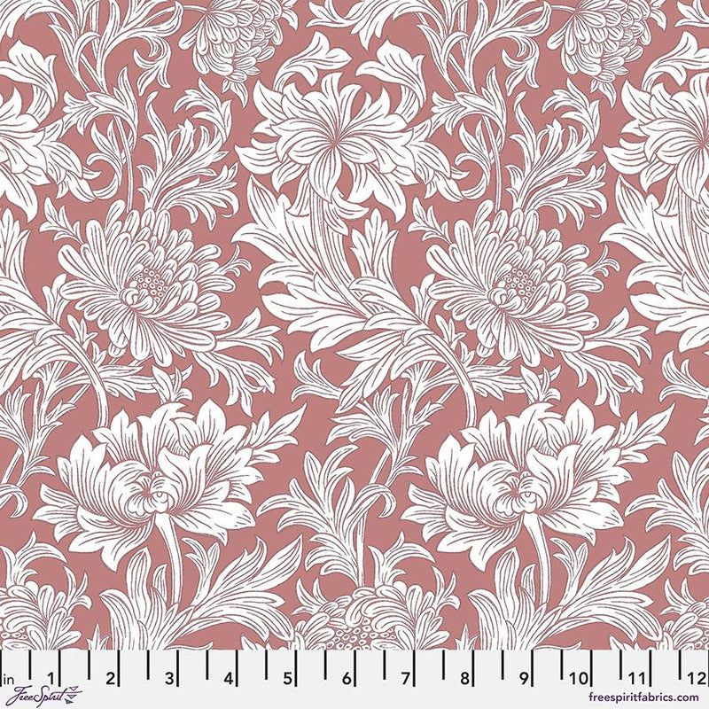Morris & Co Wandle Chrysanthemum Tonal - Coral
