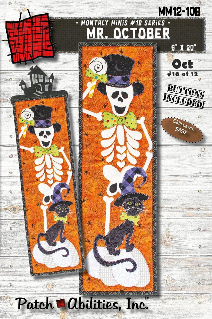 Oct  MM12-10  Mr. October Pattern, button and hanger.
