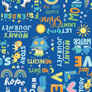 Noah's Journey Two by Two Words - Royal Blue