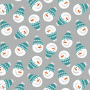 Nordic Cabin Snowman Frolic - Grey