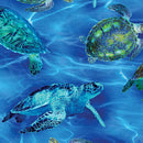 Oceana 108" Wideback Sea Turtle Haven - Ultra Blue  108" x 28" pre-cut