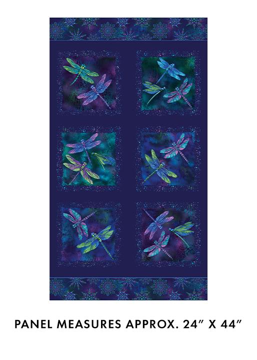 On Dragonfly Wings 24" Panel  - Multi