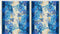 Oriental Gardens Fan Stripe - Blue