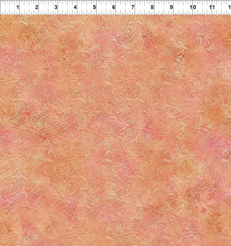 Oriental Gardens Waves - Peach