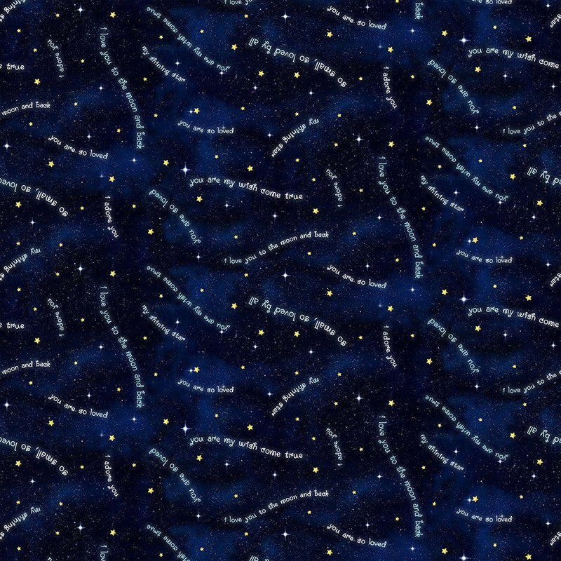 Owl Always Love You Twinkling Night Sky - Navy