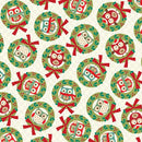 Owl Be Home for Christmas Wreath Owls - Natural