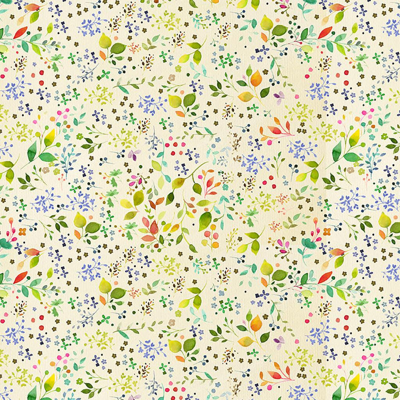 Painted Patchwork - Digital Mini Sprig Light Cream