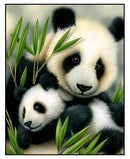 Panda Bears 36" Panel - White