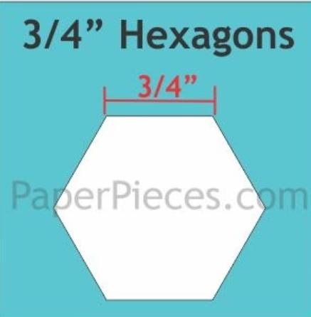 Paper Hexagons 3/4" - 750 pcs