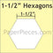 Paper Piece Hexagon Pack 1-1/2in 300pc