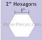 Paper Piece Hexagon 2inch -  150pc