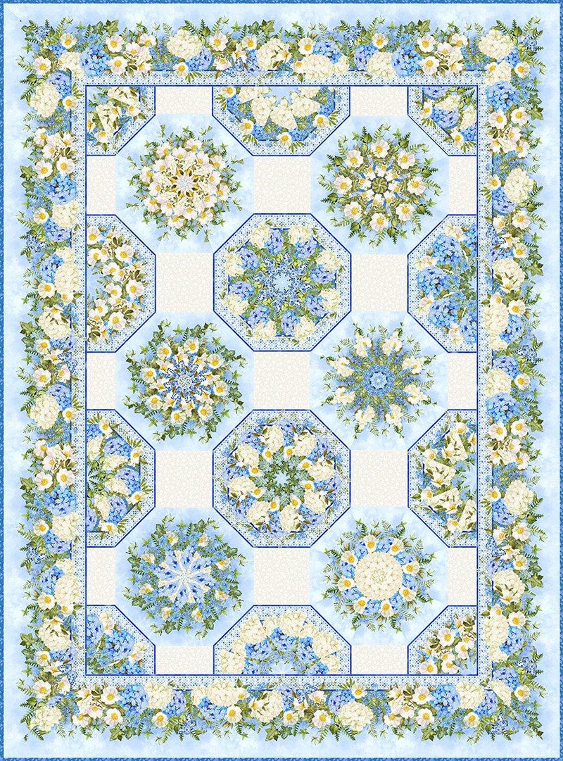 Periwinkle Spring  Kaleidoscope Quilt Kit