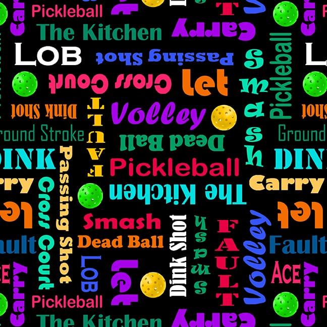 Pickleball Anyone? Pickleball Words - Black