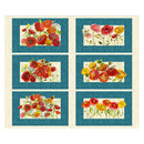 Poppy Dreams 36" Placemat Panel - Teal