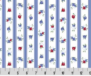 Quilting Cuddle Cottage Rose Lane Nottinghill - Blue Bonnet