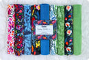 Quilting Cuddle Fat Quarter Pack - Whispering Bloom - Vibrant