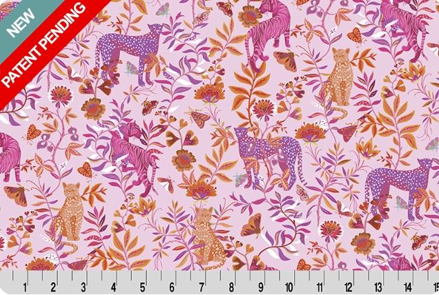Quilting Cuddle Wanderlust Big Cats - Pink