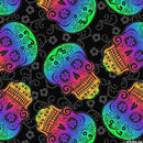 Rainbow Skulls - Black