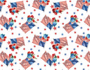 Red,White & Sweet American Flags - White