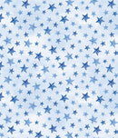 Red,White & Sweet Stars of Liberty - Light Blue