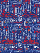 Red,White & Sweet Words - Navy