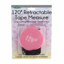 Retractable Tape Measure 120in Pink