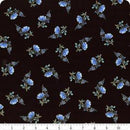 Royal Plume -  Tossed Metallic Small Florals - Black