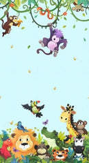 SB Jungle Friends Double Border - Light Blue