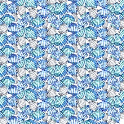 Sandy Toes Packed Shells -  Blue