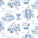 Sandy Toes Scenic Toile - Blue