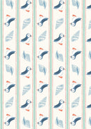Seas the Day Puffin Stripe - Cream