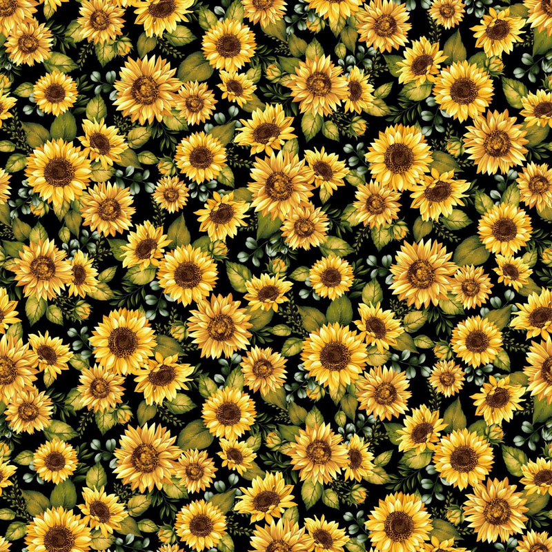 Seeds of Gratitude Lg Sunflowers - Black