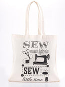 Sew Much Fabric Canvas Tote - Cream