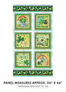 Shamrocks & Shenanigans 24" Block Panel - Light Blue