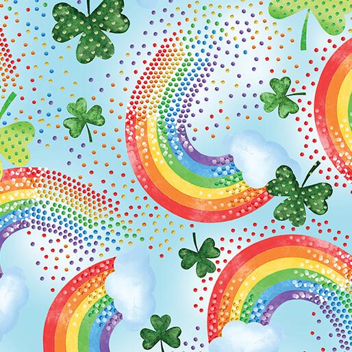 Shamrocks & Shenanigans Lucky Rainbows - Light Blue