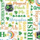 Shamrocks & Shenanigans Lucky Words - White