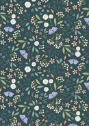 Sky Garden Floral Odyssey - Deep Teal