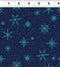 Snow Drift Snowflakes - Navy Blue