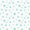 Snow Joy Playful Flakes - Turquoise/White